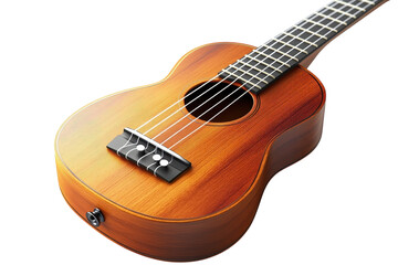 Obraz premium A lovingly crafted ukulele promising sunshine melodies for summer days in a classic instrument on transparent background