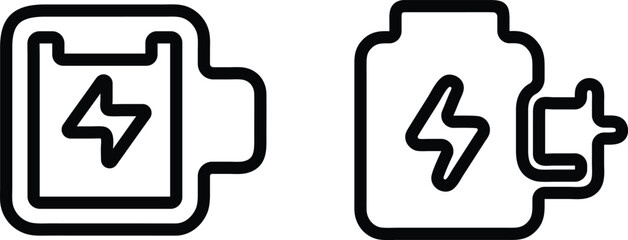 Battery Charging Power and Energy Status Icon