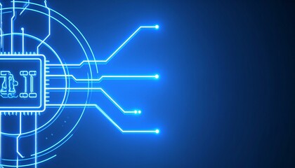 Naklejka premium Ai technology digital circuitry abstract background