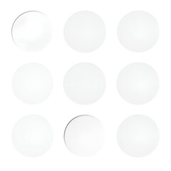 Nine white circles on black background simple design