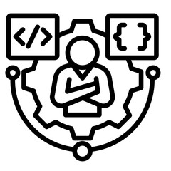 Tech Savvy  Icon Element For Design	