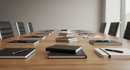 Meeting table in professional office space