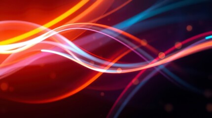 Naklejka premium Abstract Luminous Lines Background