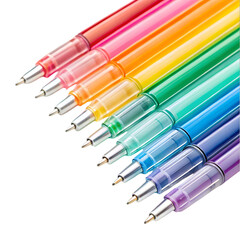 colored pens on white