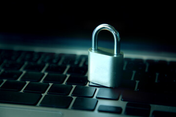 Computer lock, Cyber security and data privacy concept