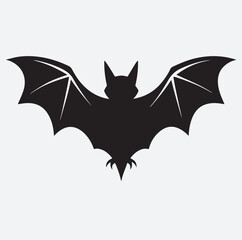 a Halloween bat silhouette vector art illustration