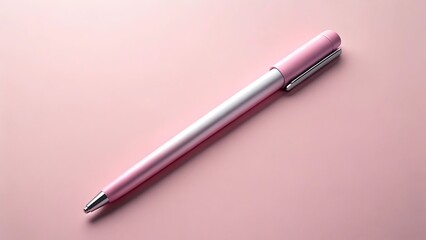 Pink Stylus Pen Product Mockup on Soft Pastel Background