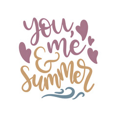 Fototapeta premium Romantic Summer Vibes: You, Me, & Summer Design