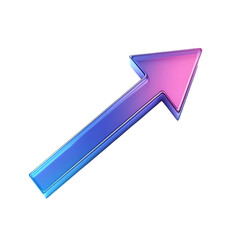 Modern Arrow with Dynamic Gradient Transitions in E Isolated on Transparent Background