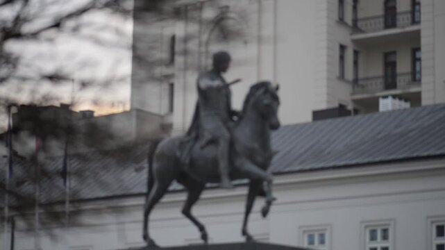statue of Prince Jozef Poniatowski in Warsaw