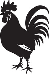Black rooster silhouette EPS
