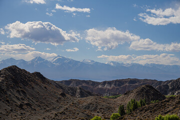 mountain landscape with blue sky