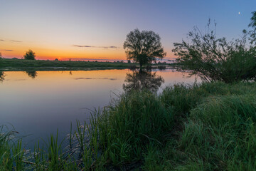 sunrise over the river