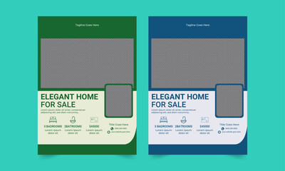 Real Estate Flyer Template | Elegant Home for Sale Design Layout.