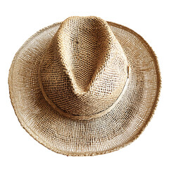 Soft Straw Hat with a Gentle Loosely Woven Texture Isolated on Transparent Background