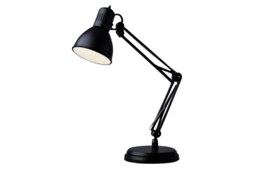 office lamp with adjustable arm transparent-background