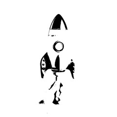 silhouette of a rocket