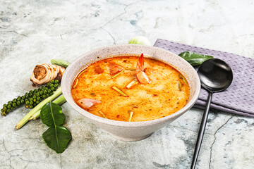 Tom Yum soup with prawn