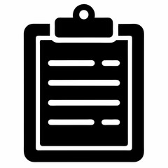 clipboard icon on white background