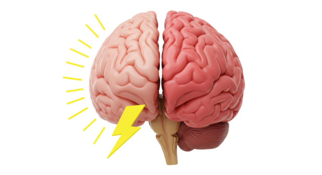 Isolated Human Brain With Lightning