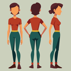 vector illustration of a woman