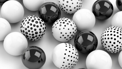 Monochrome Halftone Dots Effect In Black And White: Polka Dot Pattern Template With Circle Dots For A Classic Design Look