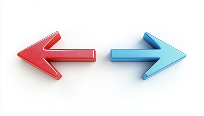 Illustration Of Red And Blue Arrows Depicting Heat And Cold With Air Flow Circulation Or Recuperation. Ideal For Hvac Systems.