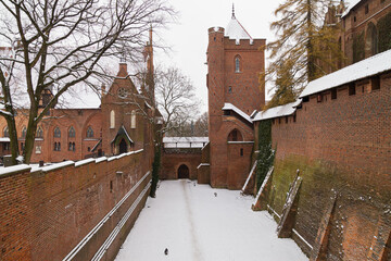 Dry Moat between the Middle and Hight Castle of Malbork