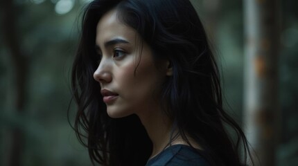 Obraz premium portrait of a young woman with black hair
