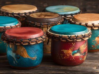traditional african musical instruments djembe.