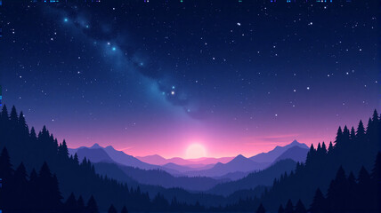sunrise in the mountains