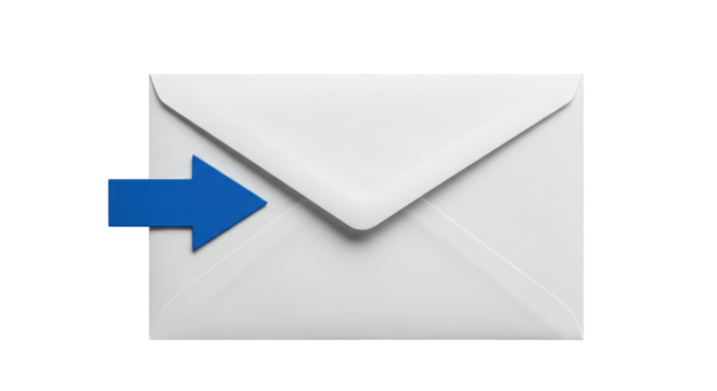 Isolated Envelope with Arrow
