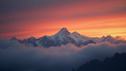 sunrise in the mountains