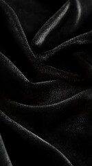 Fototapeta premium Abstract Dark Velvet Fabric Texture Background, Shiny Elegant Pleats Backdrop