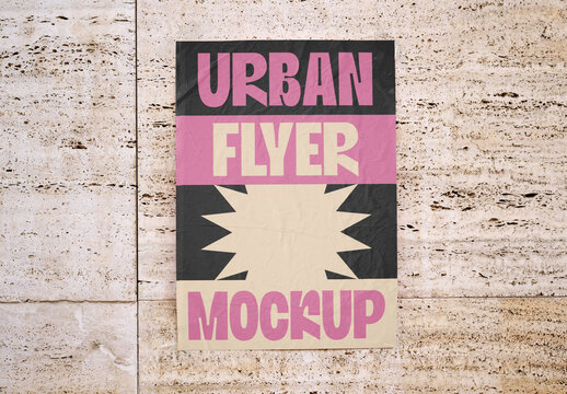 Urban vertical poster Mockup for Design Showcase