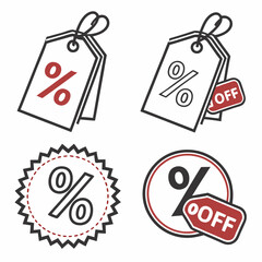 Discount sale tags percentage off offers promotion
