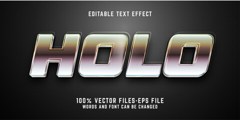 Holo text effect editable future and hologram text style