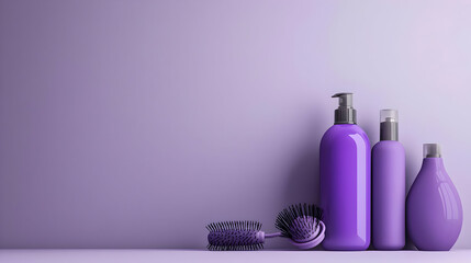 Purple Beauty Products Display Mockup