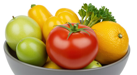 Isolated Bowl of Fruits and Vegetables