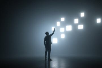 Obraz premium Modern technology concept with user interface