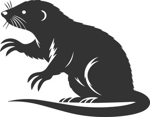 Mole vector animal drawing silhouette