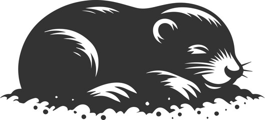 Mole vector animal drawing silhouette