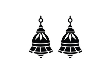 Elegant bell shaped silhouette earrings fashion jewelry design