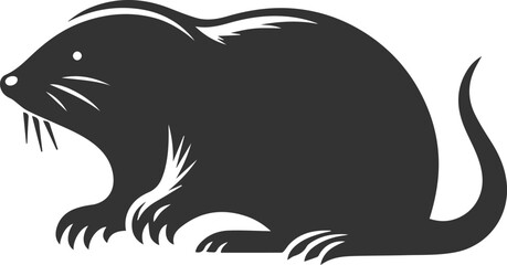 Mole vector animal drawing silhouette