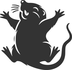 Mole vector animal drawing silhouette