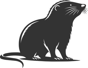 Mole vector animal drawing silhouette