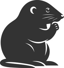 Mole vector animal drawing silhouette