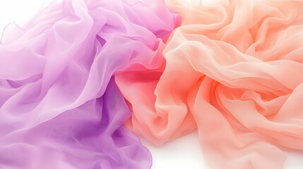 Fototapeta premium Colorful Fabric Gradient Texture On White Background