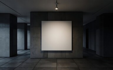 Modern Corridor with Blank Canvas, Perfect for Mockups