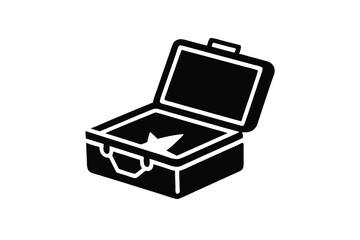 Open silhouette lunchbox box container case
